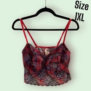 Addition Elle | Red purple lace bralette